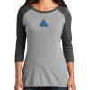 Ladies Tri-Blend 3/4 Sleeve T-Shirt Thumbnail