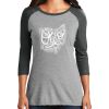 Ladies Tri-Blend 3/4 Sleeve T-Shirt Thumbnail