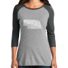 Ladies Tri-Blend 3/4 Sleeve T-Shirt Thumbnail