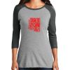 Ladies Tri-Blend 3/4 Sleeve T-Shirt Thumbnail