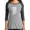 Ladies Tri-Blend 3/4 Sleeve T-Shirt Thumbnail