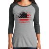 Ladies Tri-Blend 3/4 Sleeve T-Shirt Thumbnail