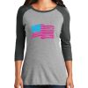 Ladies Tri-Blend 3/4 Sleeve T-Shirt Thumbnail