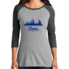 Ladies Tri-Blend 3/4 Sleeve T-Shirt Thumbnail