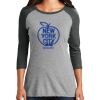 Ladies Tri-Blend 3/4 Sleeve T-Shirt Thumbnail