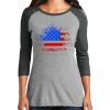 Ladies Tri-Blend 3/4 Sleeve T-Shirt Thumbnail