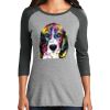 Ladies Tri-Blend 3/4 Sleeve T-Shirt Thumbnail