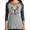 Ladies Tri-Blend 3/4 Sleeve T-Shirt Thumbnail