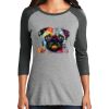 Ladies Tri-Blend 3/4 Sleeve T-Shirt Thumbnail