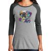 Ladies Tri-Blend 3/4 Sleeve T-Shirt Thumbnail