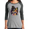 Ladies Tri-Blend 3/4 Sleeve T-Shirt Thumbnail