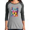 Ladies Tri-Blend 3/4 Sleeve T-Shirt Thumbnail