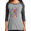 Ladies Tri-Blend 3/4 Sleeve T-Shirt Thumbnail