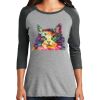 Ladies Tri-Blend 3/4 Sleeve T-Shirt Thumbnail