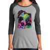 Ladies Tri-Blend 3/4 Sleeve T-Shirt Thumbnail