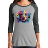 Ladies Tri-Blend 3/4 Sleeve T-Shirt Thumbnail