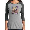 Ladies Tri-Blend 3/4 Sleeve T-Shirt Thumbnail
