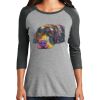 Ladies Tri-Blend 3/4 Sleeve T-Shirt Thumbnail