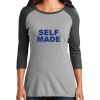 Ladies Tri-Blend 3/4 Sleeve T-Shirt Thumbnail