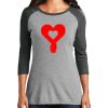 Ladies Tri-Blend 3/4 Sleeve T-Shirt Thumbnail