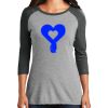 Ladies Tri-Blend 3/4 Sleeve T-Shirt Thumbnail