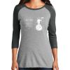 Ladies Tri-Blend 3/4 Sleeve T-Shirt Thumbnail