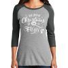 Ladies Tri-Blend 3/4 Sleeve T-Shirt Thumbnail