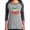 Ladies Tri-Blend 3/4 Sleeve T-Shirt Thumbnail