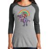 Ladies Tri-Blend 3/4 Sleeve T-Shirt Thumbnail