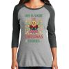 Ladies Tri-Blend 3/4 Sleeve T-Shirt Thumbnail