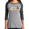 Ladies Tri-Blend 3/4 Sleeve T-Shirt Thumbnail