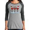 Ladies Tri-Blend 3/4 Sleeve T-Shirt Thumbnail