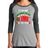Ladies Tri-Blend 3/4 Sleeve T-Shirt Thumbnail
