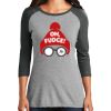 Ladies Tri-Blend 3/4 Sleeve T-Shirt Thumbnail