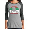 Ladies Tri-Blend 3/4 Sleeve T-Shirt Thumbnail