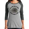 Ladies Tri-Blend 3/4 Sleeve T-Shirt Thumbnail