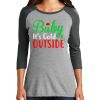 Ladies Tri-Blend 3/4 Sleeve T-Shirt Thumbnail