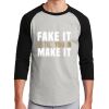Unisex 50/50 Blend 3/4 Sleeve T-Shirt Thumbnail