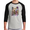 Unisex 50/50 Blend 3/4 Sleeve T-Shirt Thumbnail